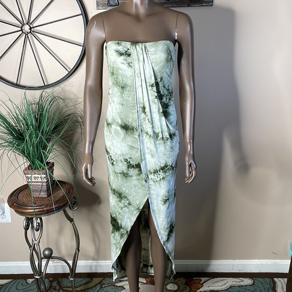 HEART & HIPS Tie Dye Strapless Tube Dress Size L